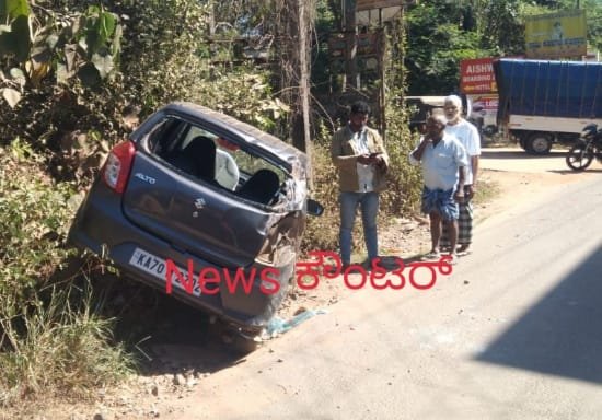 IMG-20241231-WA0002 ಕಾರಿಗೆ ಟಿಪ್ಪರ್ ಡಿಕ್ಕಿ :        ಚಾಲಕ ಗಂಭೀರ