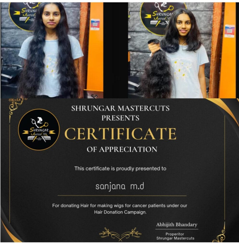 InShot_20250430_002640754-992x1024 ಕ್ಯಾನ್ಸರ್ ಪೀಡಿತರಿಗೆ ಕೇಶದಾನಗೈದ ವಿದ್ಯಾರ್ಥಿನಿ